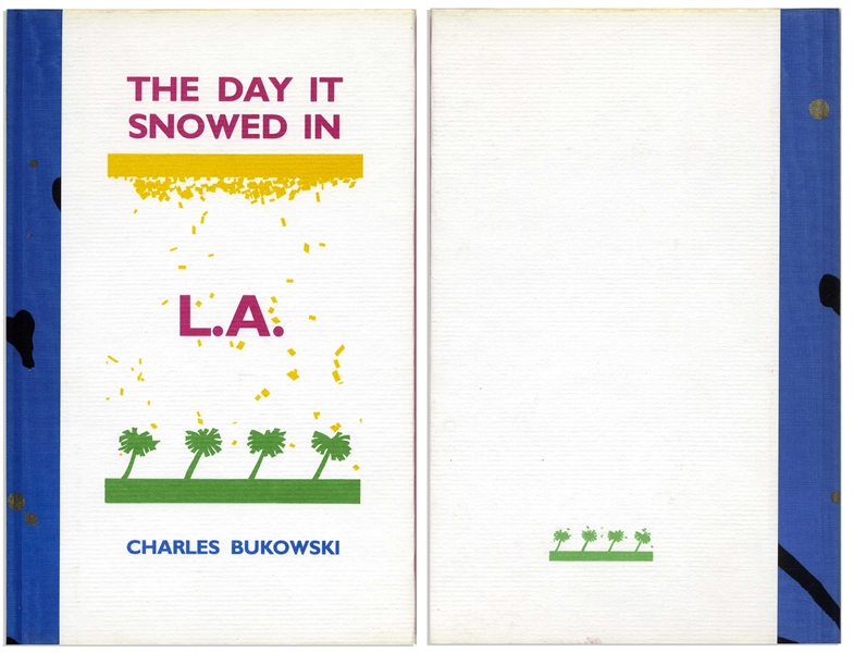 Charles Bukowski Original Artwork From ''The Day It Snowed in L.A.'' -- One of Only 11 Copies of the Limited Edition Signed by Bukowski & Containing His Hand-Drawn Illustration From the Book
